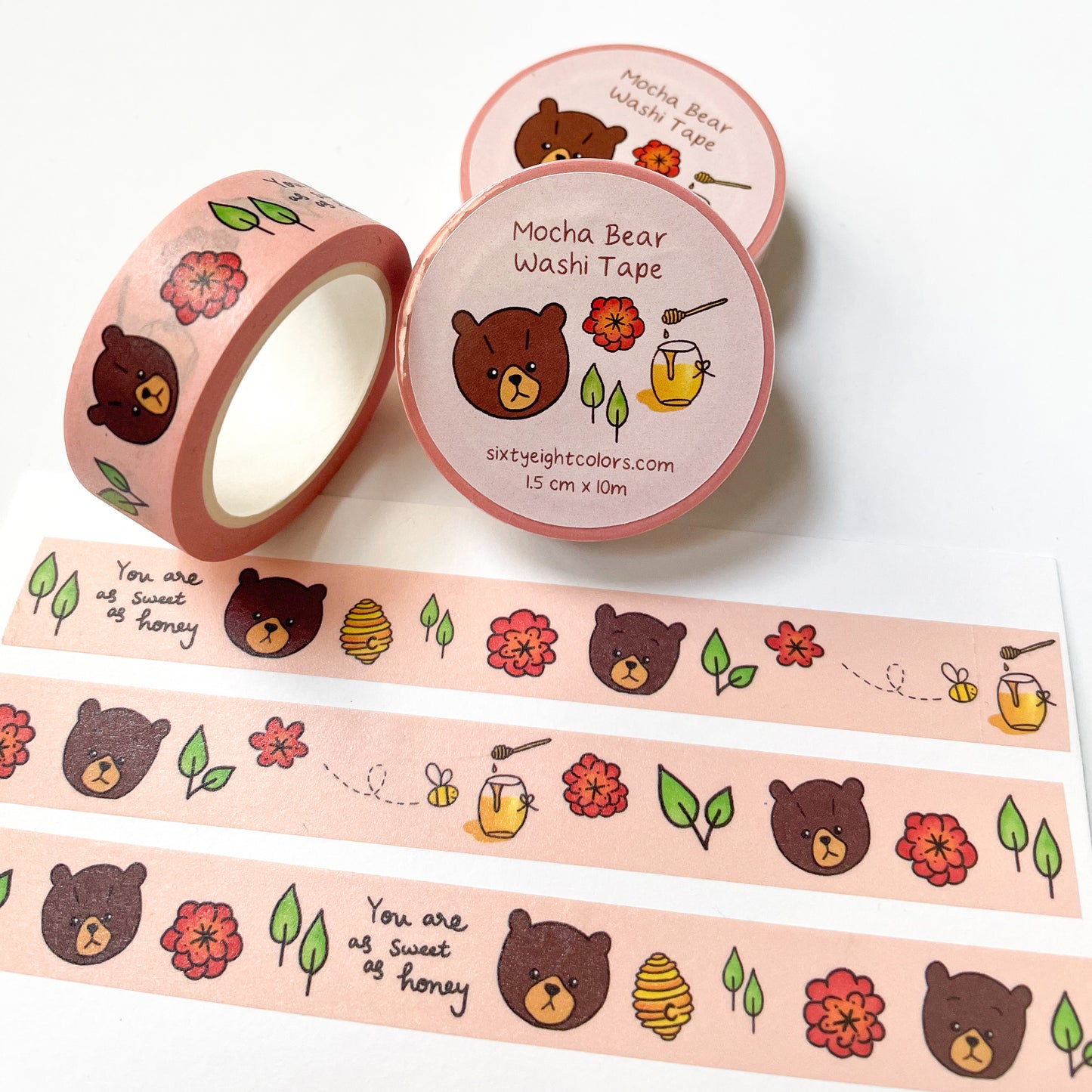 Mocha Bear Washi Tape