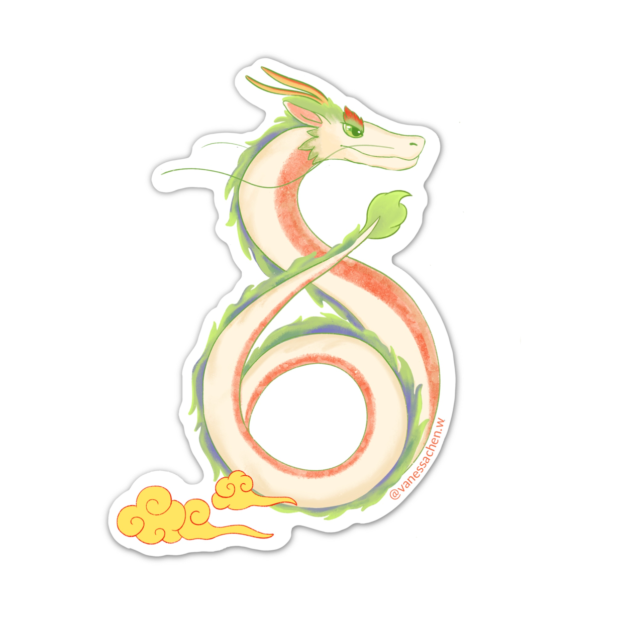 Lunar New Year Dragon Sticker