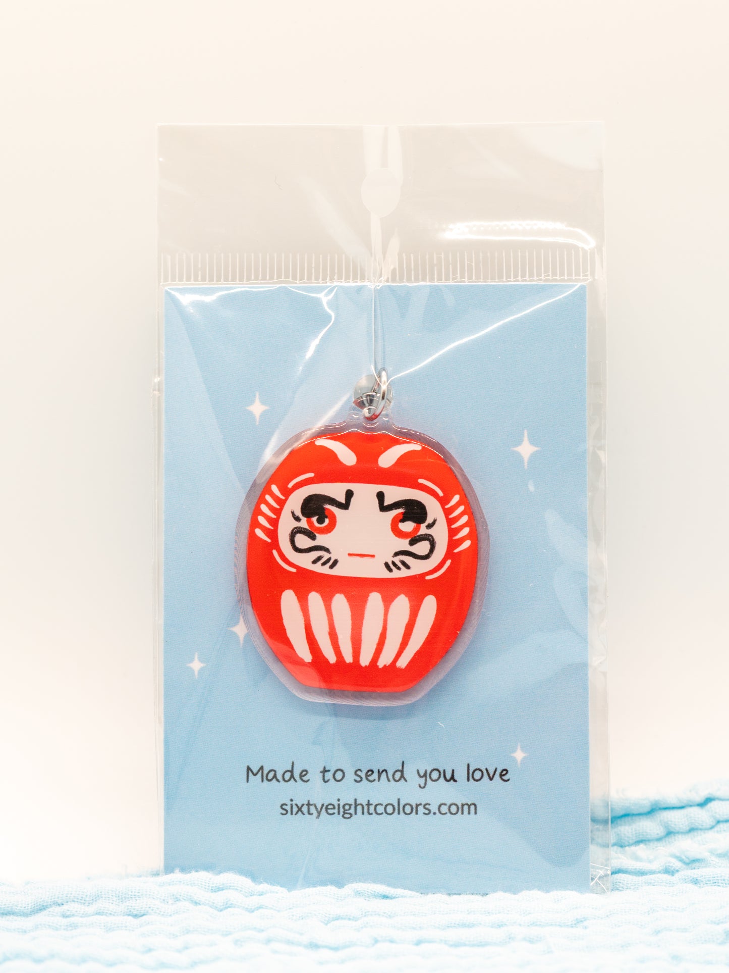 Daruma Keychain