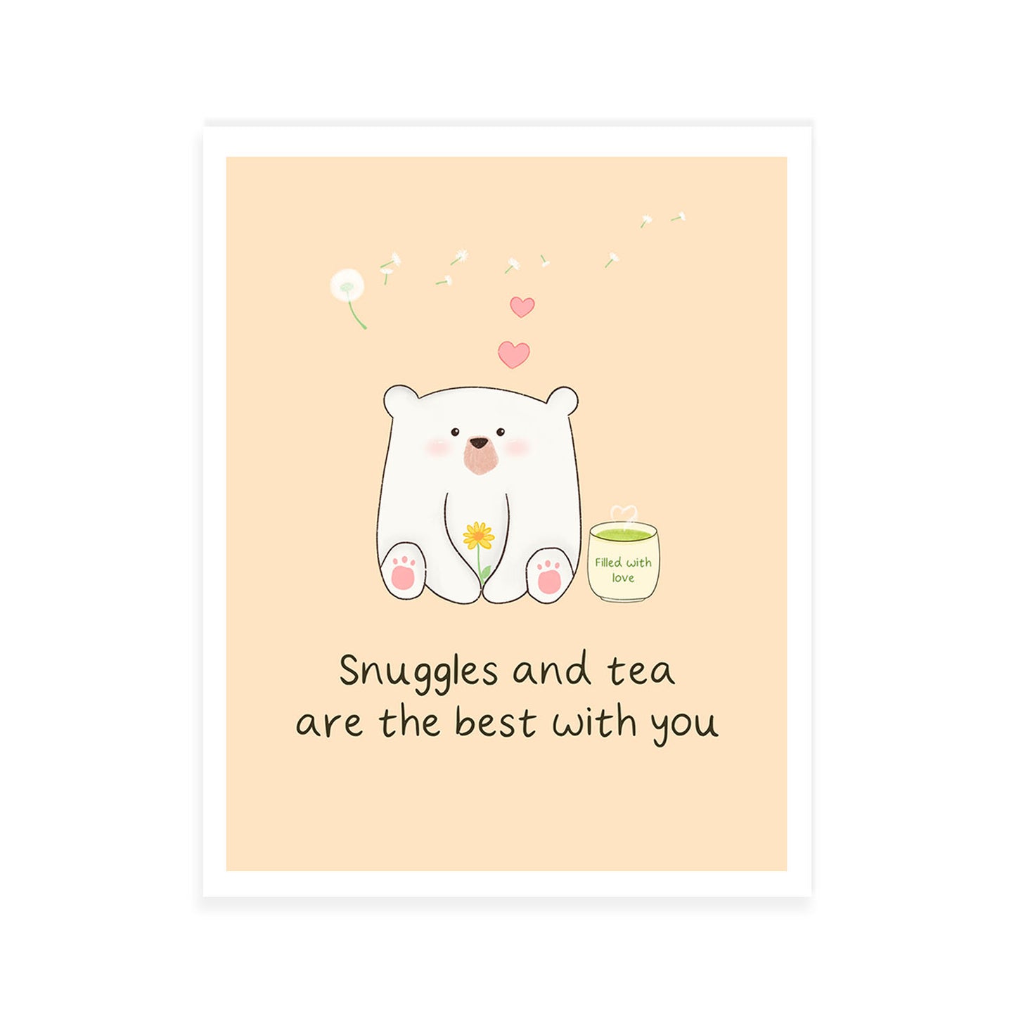 Snuggles & Tea Art Print