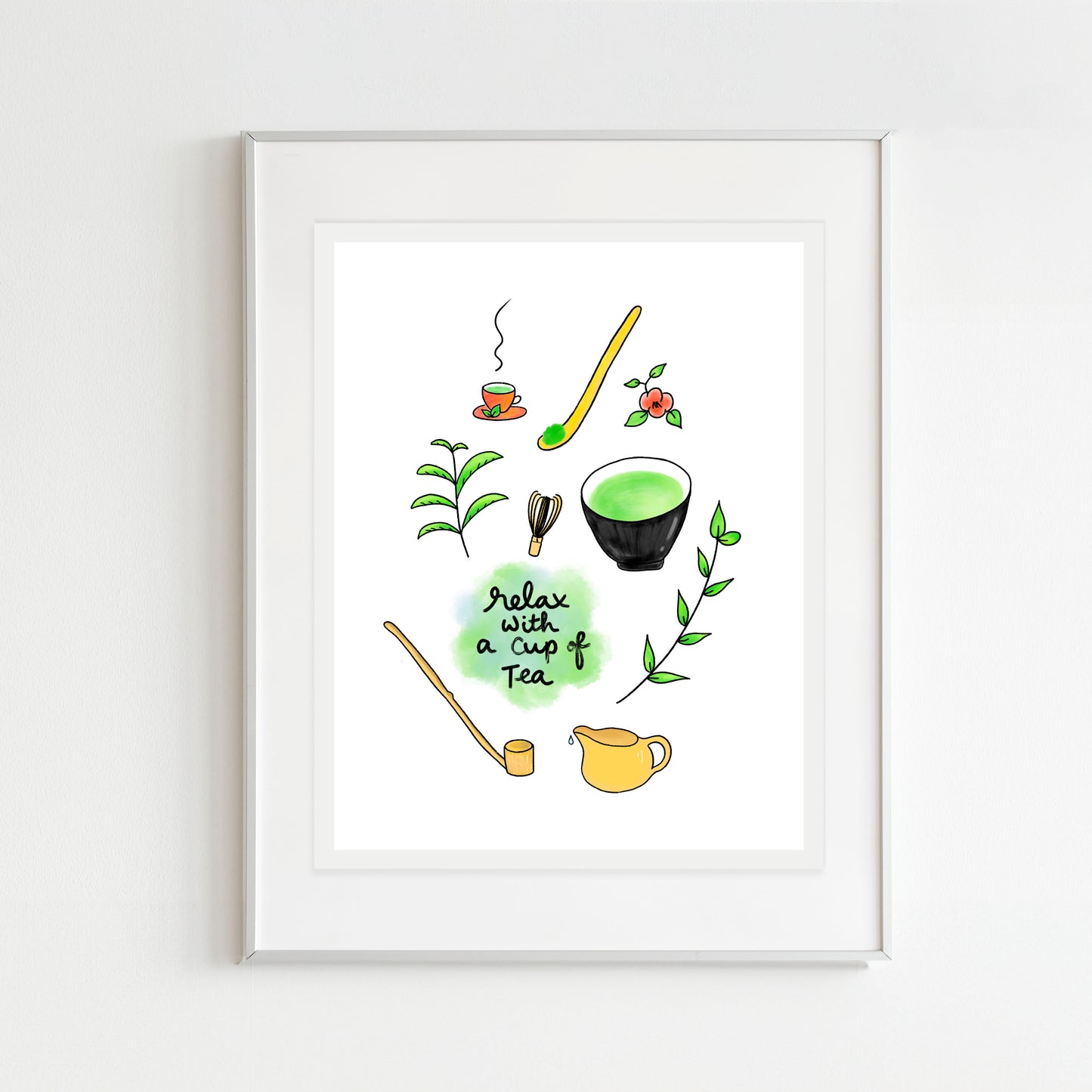 Relax With Tea Art Print