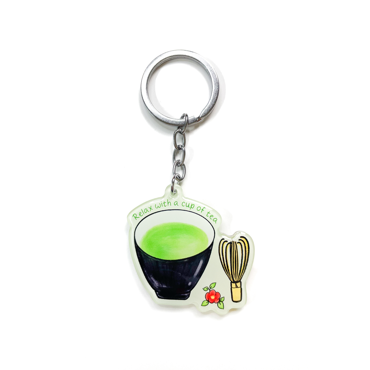 Matcha Keychain Relax Matcha Tea Keychain – Sixtyeightcolors by Vanessa