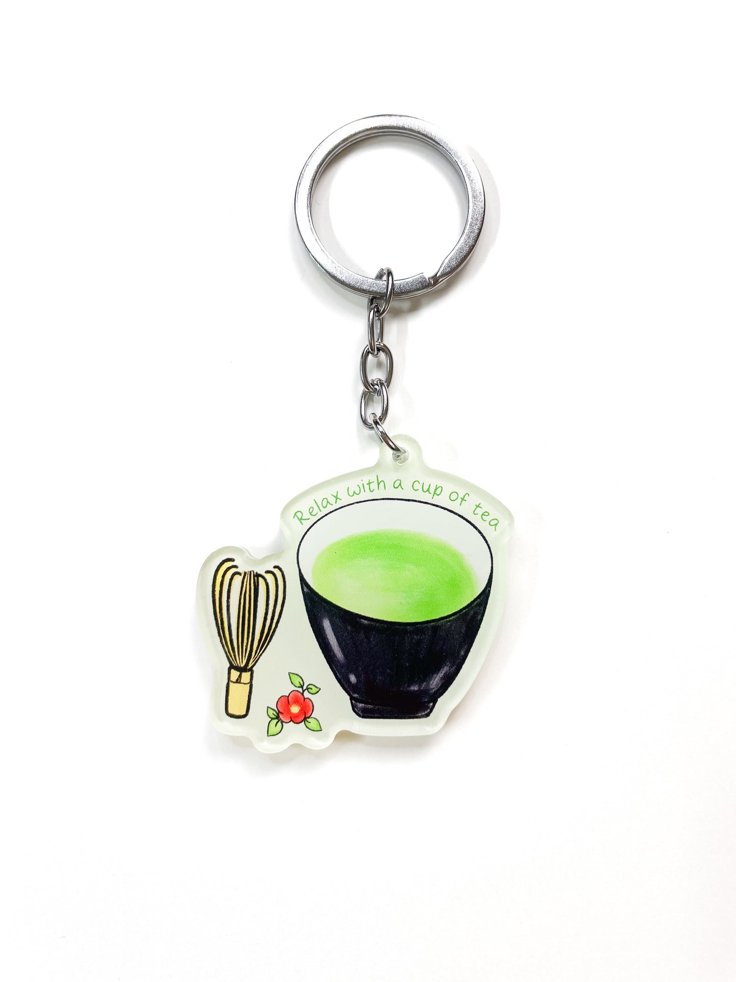 Relax Matcha Tea Keychain