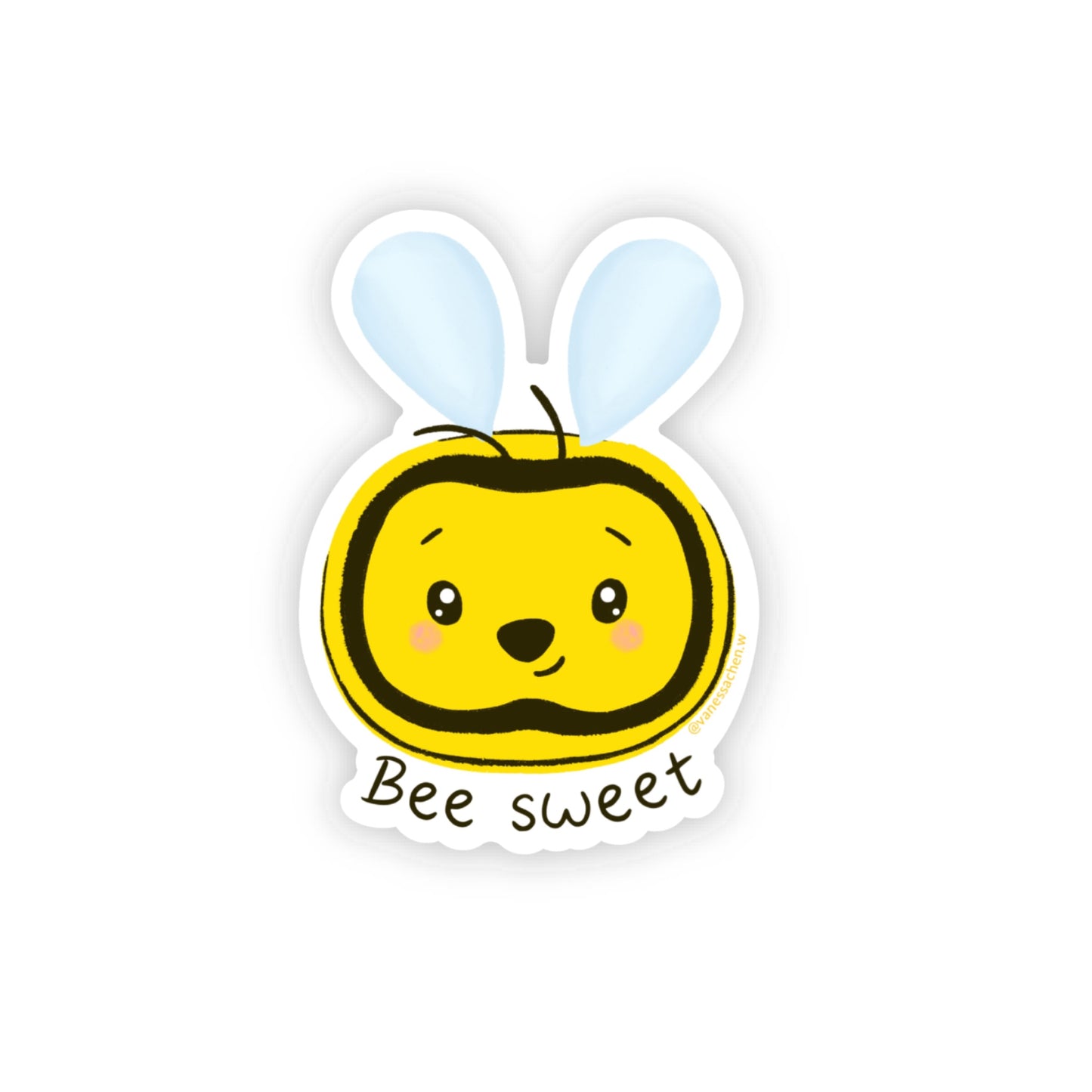 Let Fuzzy the Bee remind you and your loved ones that we all need a little sweetness in our lives. This vinyl sticker is perfect for your phone, laptop, water bottle or on almost any surface.