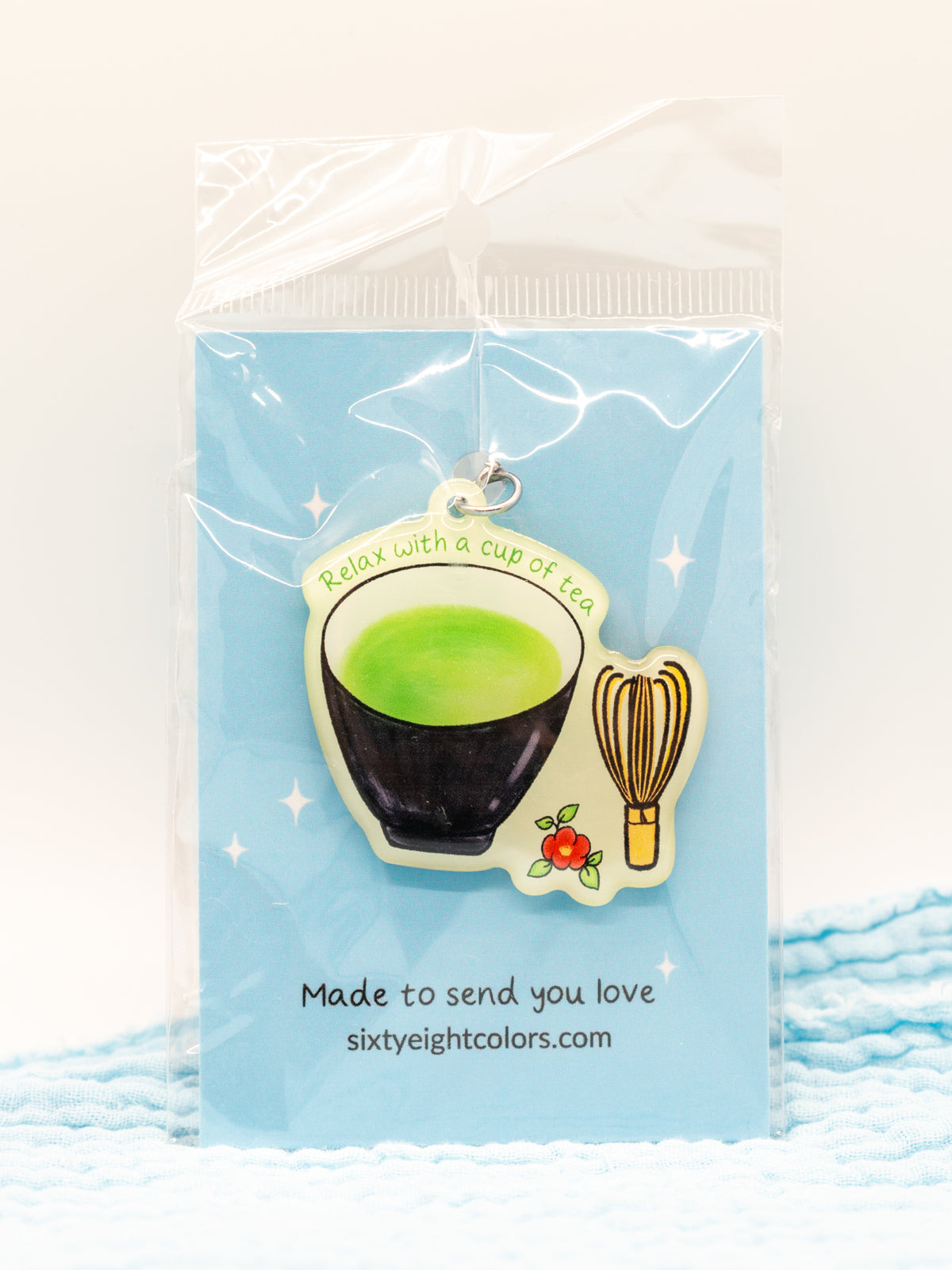 Matcha Keychain Relax Matcha Tea Keychain – Sixtyeightcolors by Vanessa