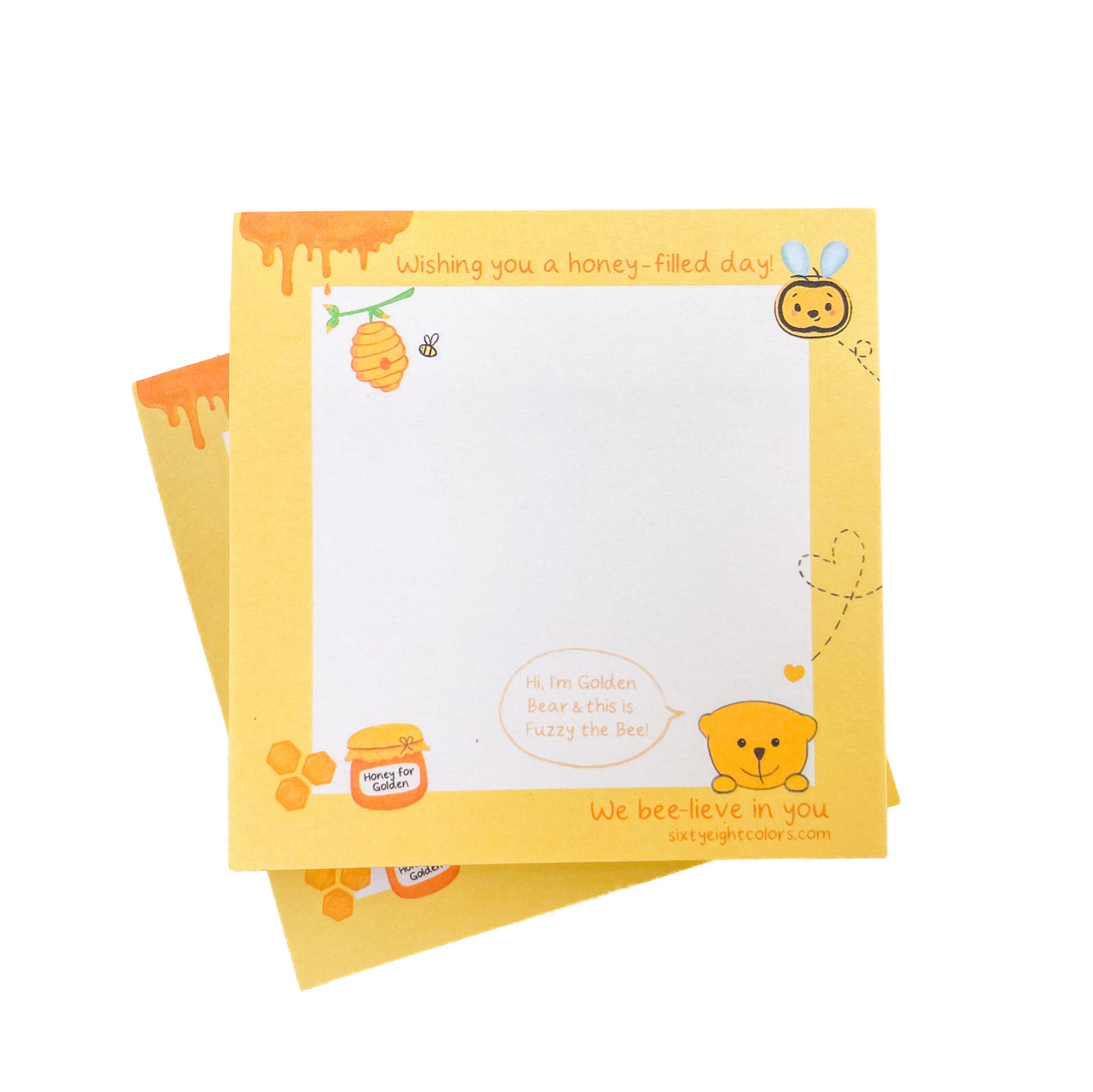 Golden Bear & Fuzzy Notepad