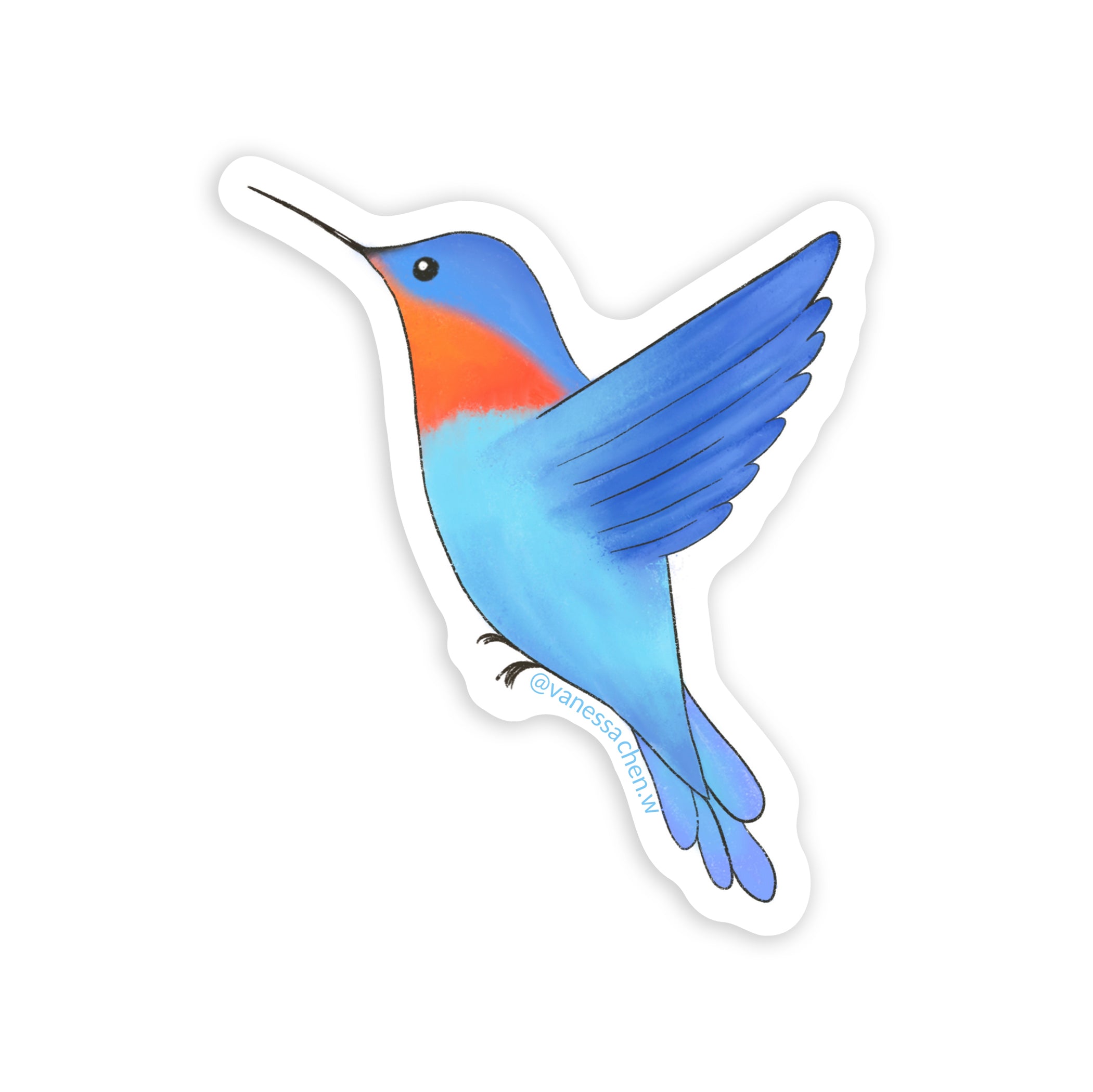 Hummingbird Vector Sticker Hummingbird Sticker – Sixtyeightcolors by Vanessa