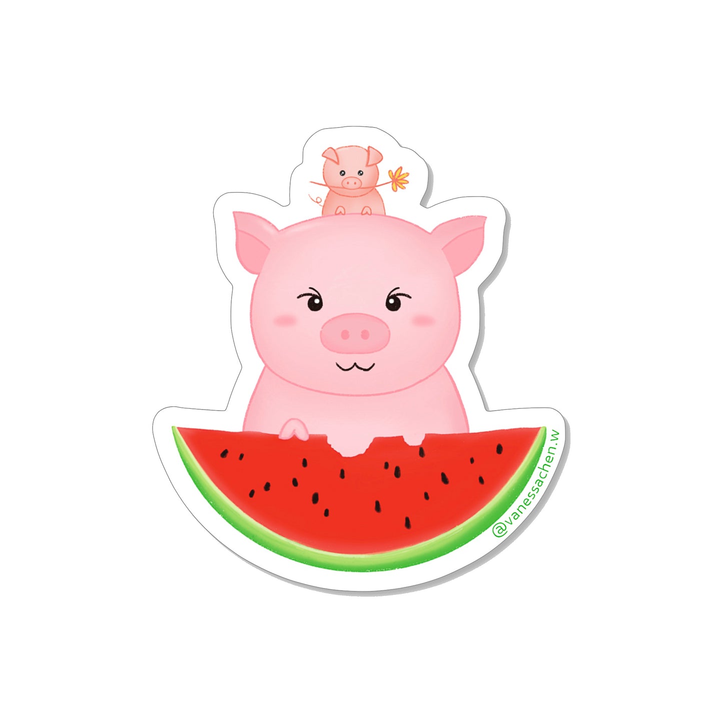 Piggy & Little Piggy Sticker – Sixtyeightcolors by Vanessa