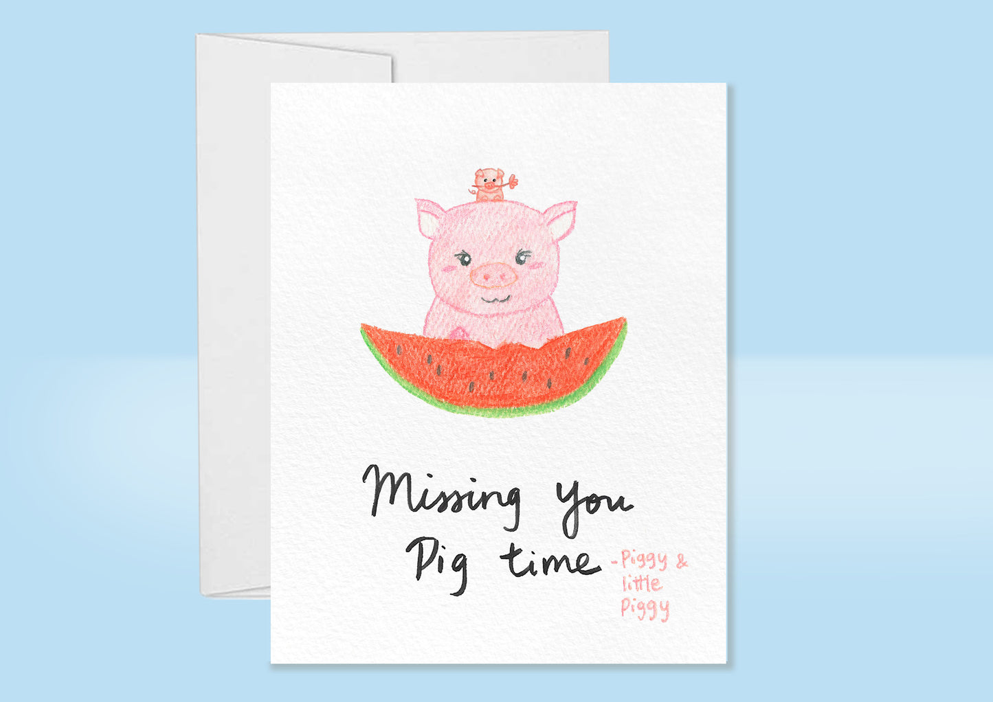 Love You Pig Time - Handpainted
